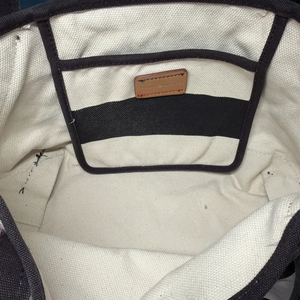 Vintage Tommy Hilfiger Preppy Madras Plaid Medium Canvas Tote Bag